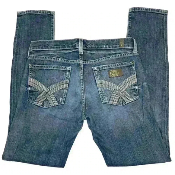 7 for all mankind gwenevere super skinny organic cotton size 26 - Picture 1 of 4